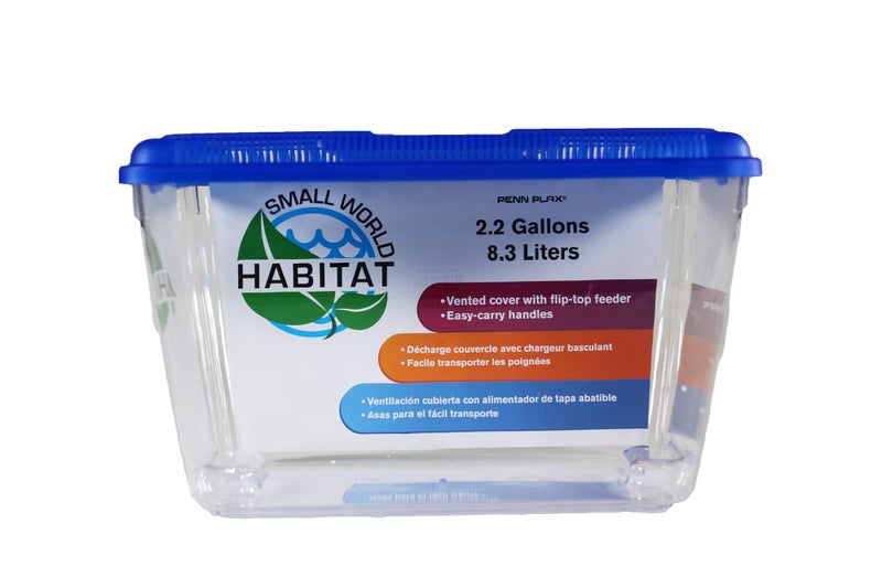 Penn Plax Penn-Plax Small World Habitat â€“ Portable Clear and Transparent Plastic Tank â€“ Excellent for Small Critters and Creatures â€“ Easy to Clean & Handle â€“ 2.2 Gallon, Assorted - Image 2